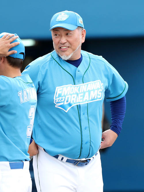 ドリームマッチに参加し笑顔を見せる清原氏（撮影・鈴木正人）