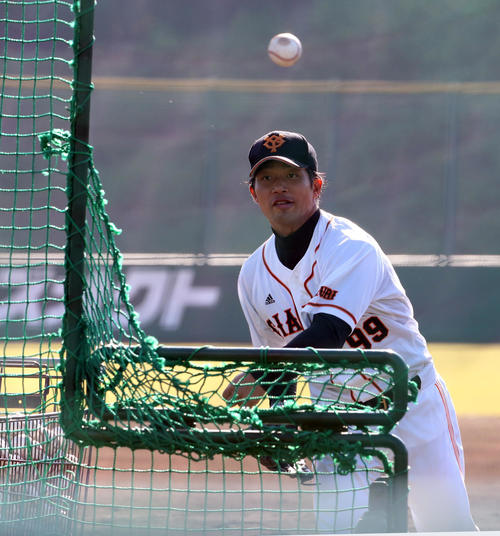巨人の藤井打撃投手