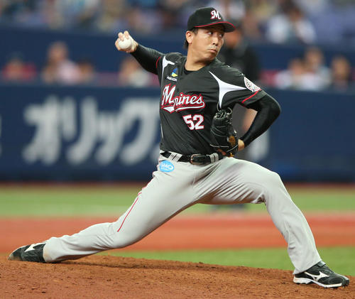ロッテ益田直也（2016年4月2日撮影）