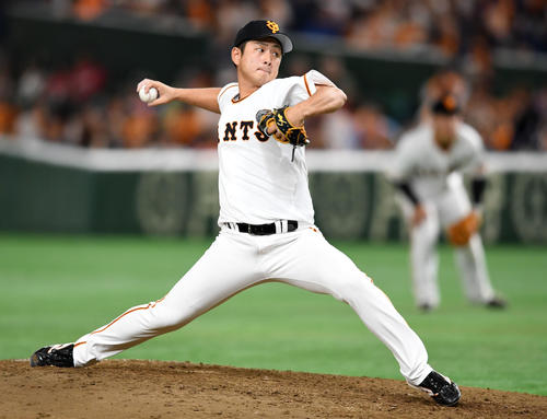 巨人谷岡竜平（2018年7月8日撮影）