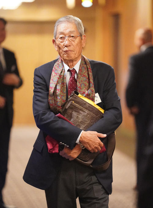 中日OB会に出席する権藤博氏（撮影・森本幸一）