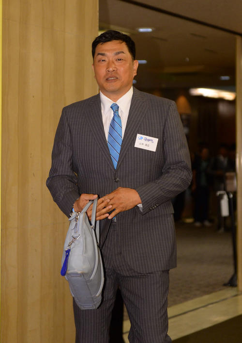 中日OB会に出席した山本昌氏（撮影・森本幸一）
