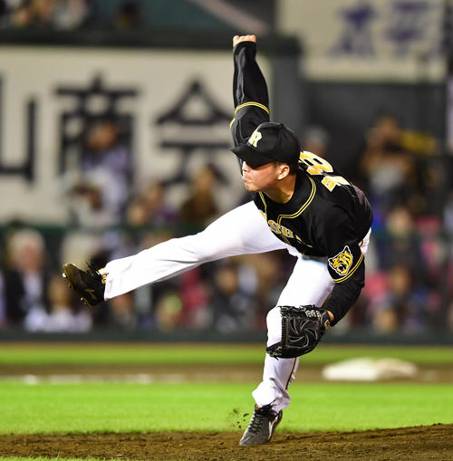 阪神馬場皐輔(2019年7月11日撮影)