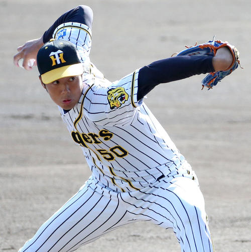 阪神青柳晃洋（2019年11月16日撮影）