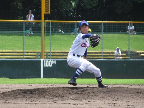 09年7月、京都大会で登板する福知山成美・島本
