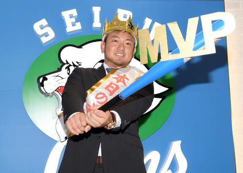 2億円で契約を更改した西武森（撮影・たえ見朱実）