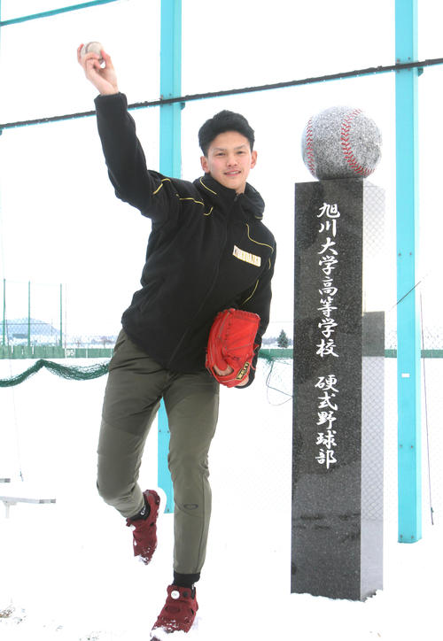 桐蔭横浜大に合格した旭川大高・能登（撮影・奥村晶治）