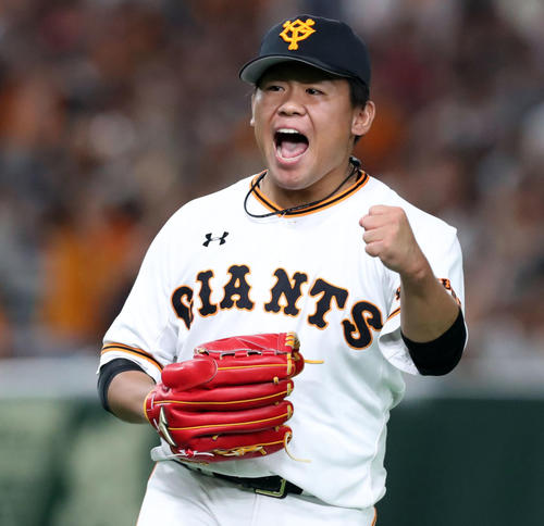 巨人田口麗斗（2019年10月9日撮影）