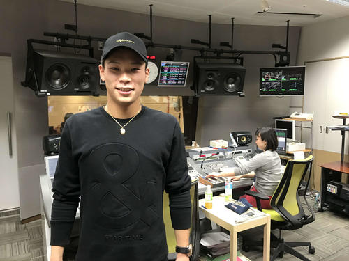 ABCラジオに生出演したオリックス中川圭太内野手（撮影・真柴健）