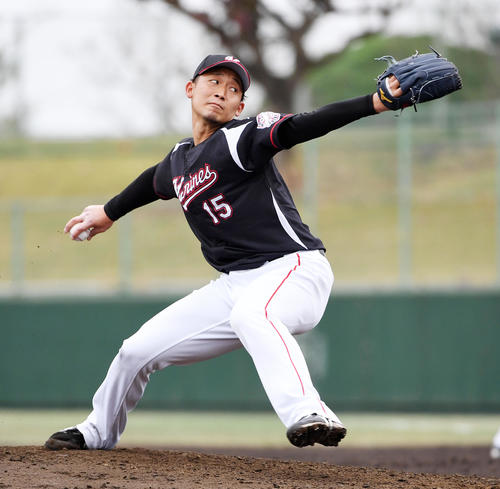 ロッテ関谷（18年2月撮影）