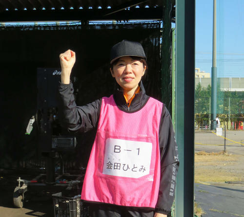 第7回NPBアンパイア・スクールを受講中の会田ひとみさん（撮影・鎌田良美）