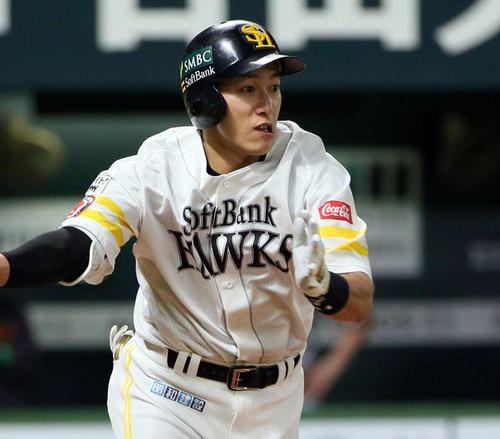 ソフトバンク柳田（2019年10月19日撮影）