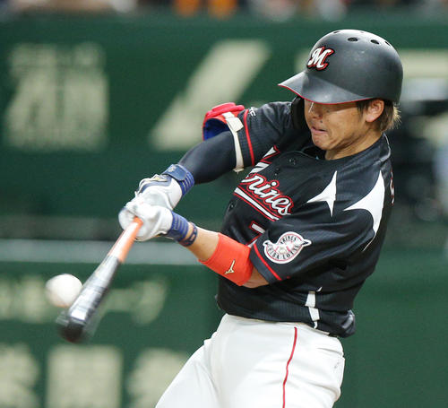 ロッテ鈴木大地（2019年6月8日撮影）