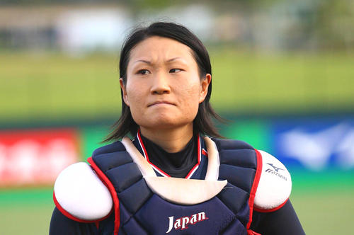ソフトボール日本代表時代の乾絵美氏（2008年7月26日撮影）