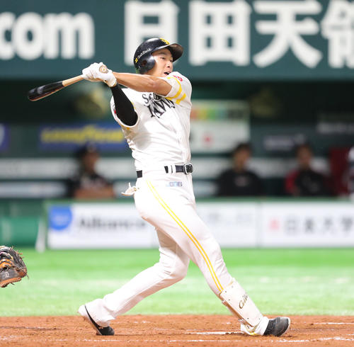 柳田悠岐（2019年9月8日撮影）