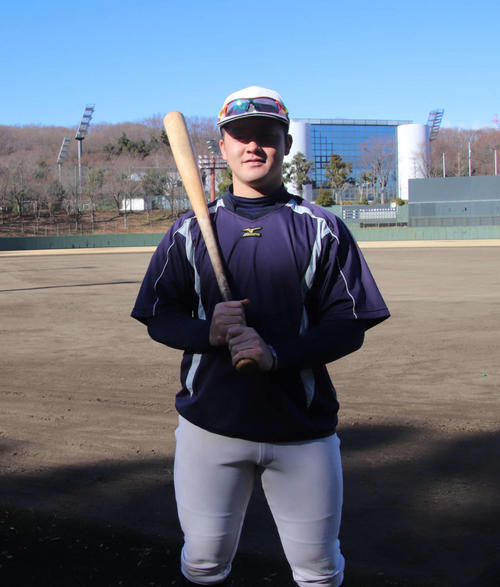 今秋ドラフト上位候補の牧秀悟。主将も務め、今年は勝負の年と気持ちを込める（撮影・保坂淑子）