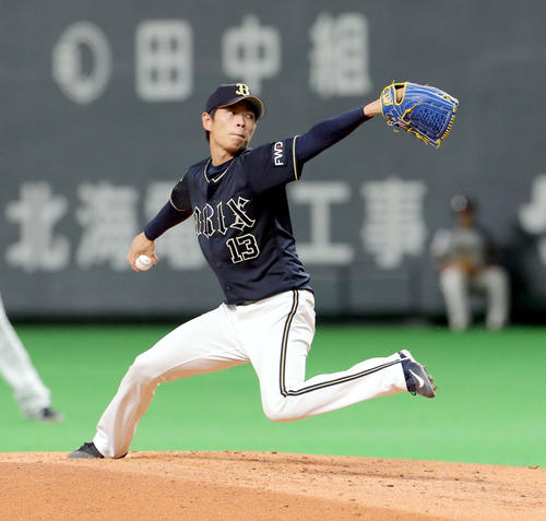オリックス山岡泰輔（2019年9月27日撮影）