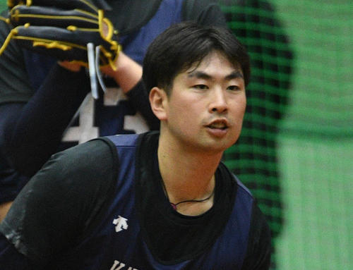 オリックスドラフト5位の勝俣翔貴（2020年1月8日撮影）