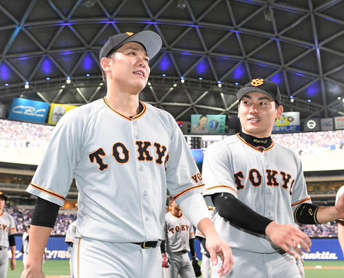 巨人坂本勇人と、丸佳浩（2019年9月19日）