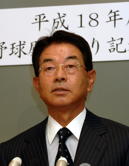 野球殿堂入り会見　喜びを語る高木守道氏（06年1月10日撮影）