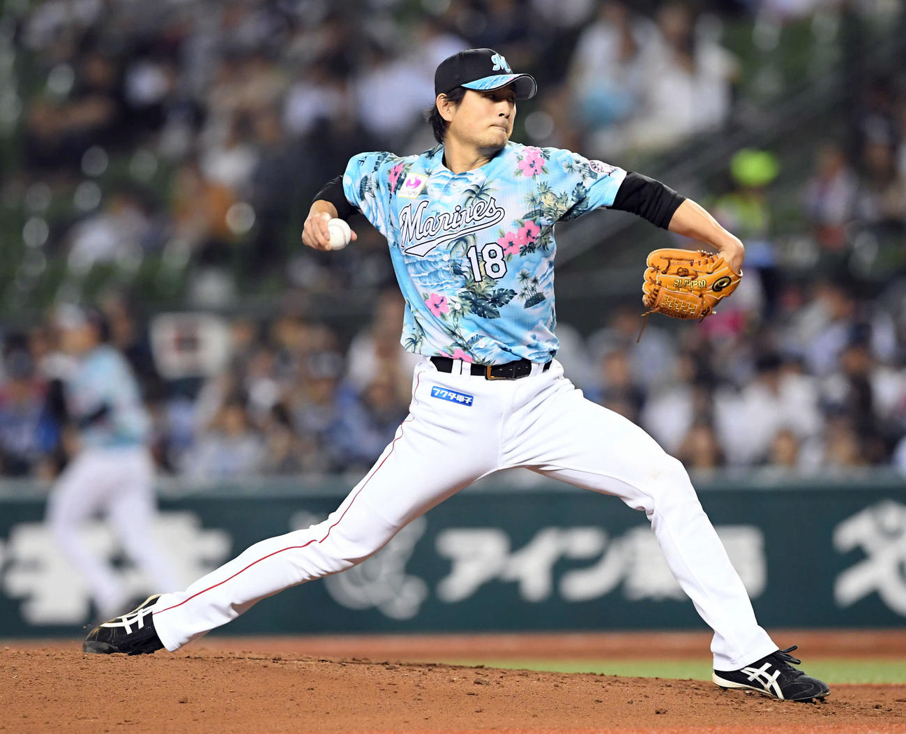 西武対ロッテ　ロッテの先発涌井（19年7月16日撮影）