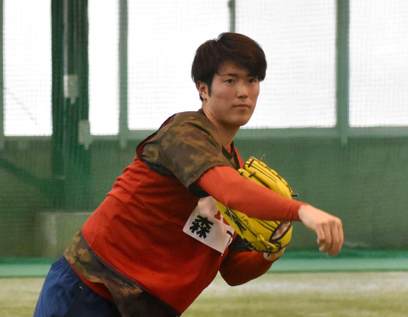 広島ドラフト1位の森下（2020年1月13日撮影）