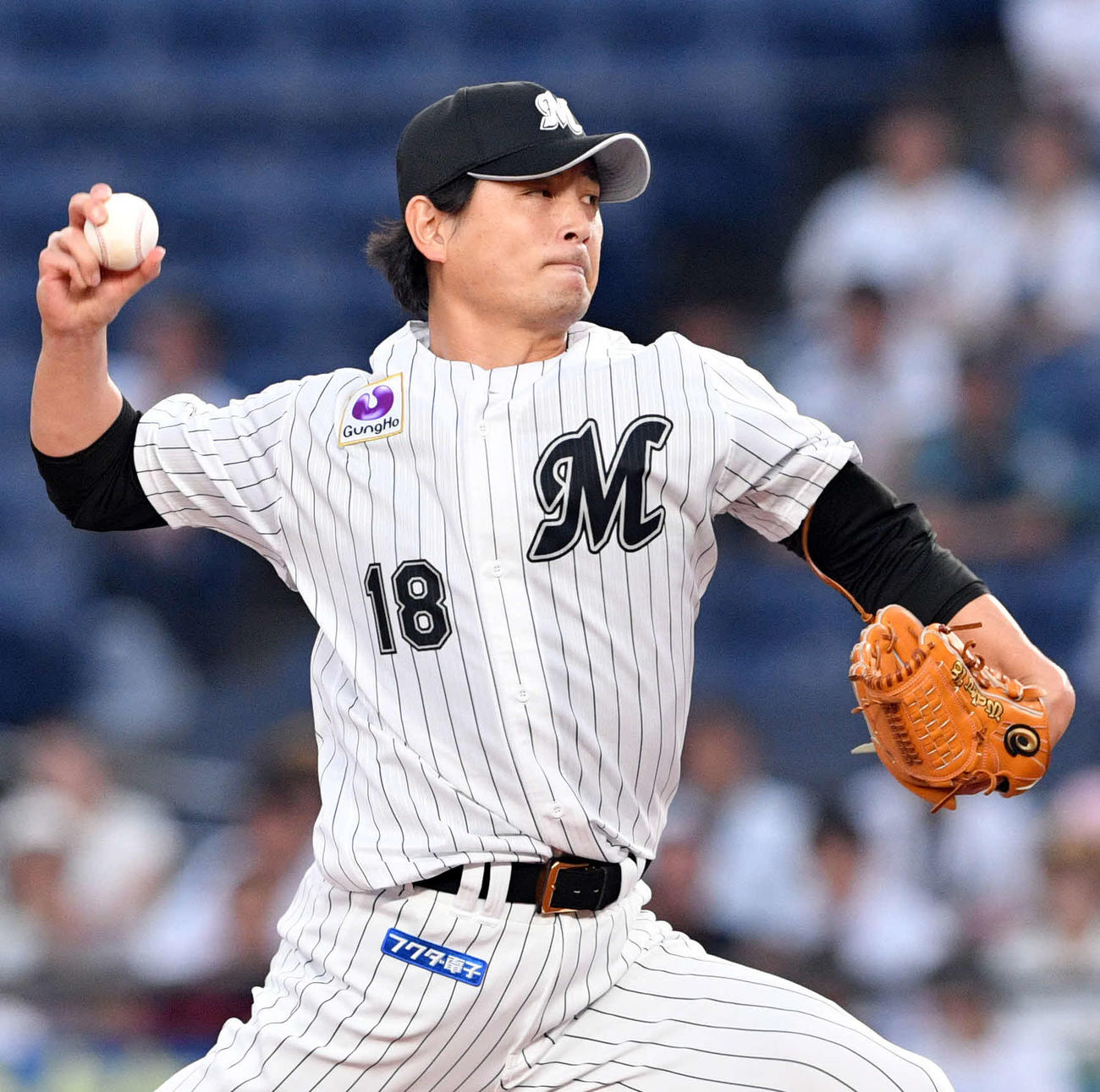 2019年7月31日、ロッテ対オリックス　ロッテ先発で力投する涌井秀章