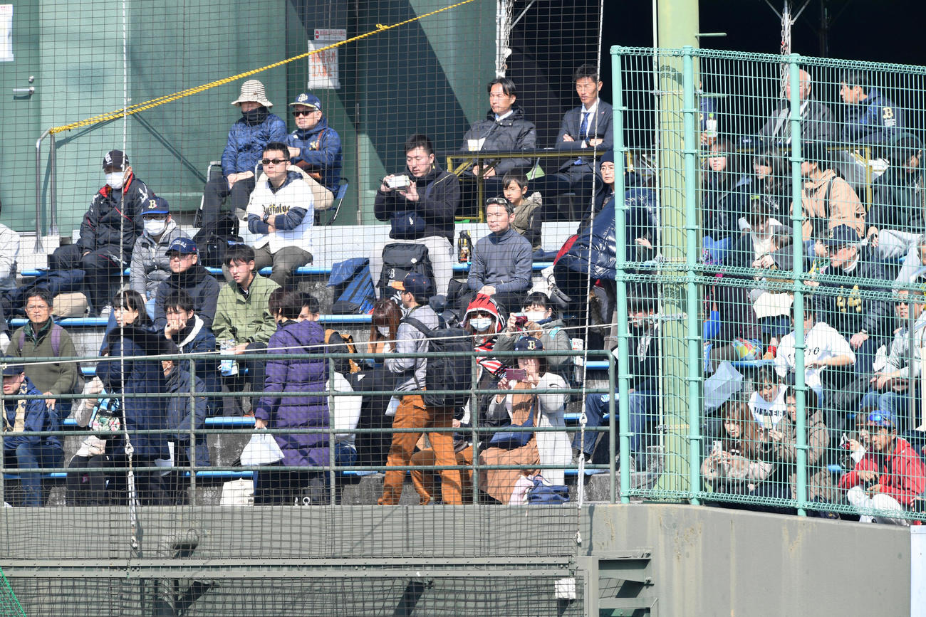 多くのファンが詰めかけたオリックスキャンプ（撮影・前岡正明）