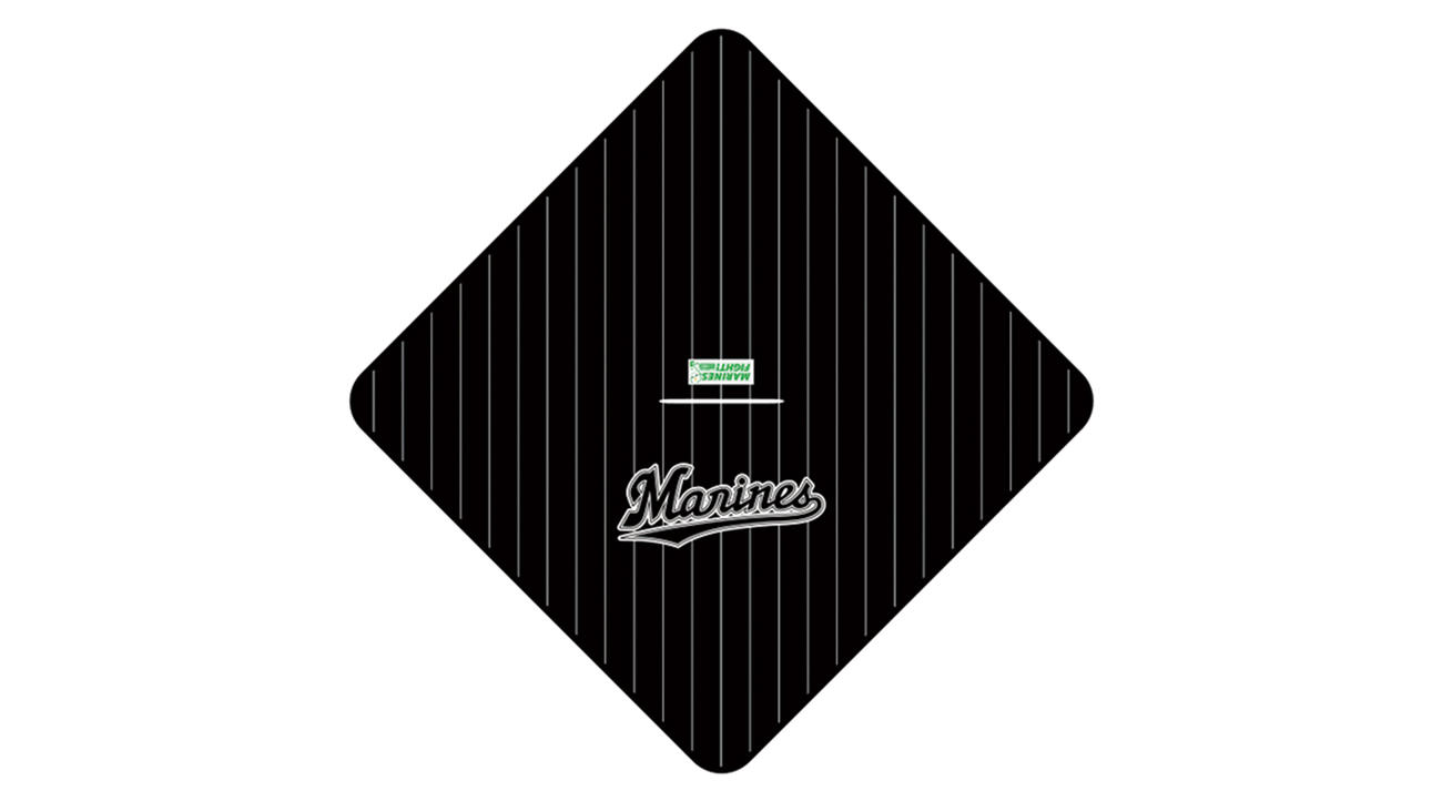 ロッテが3月28日の日本ハム戦で来場者にプレゼントするBLACKポンチョ（球団提供）
