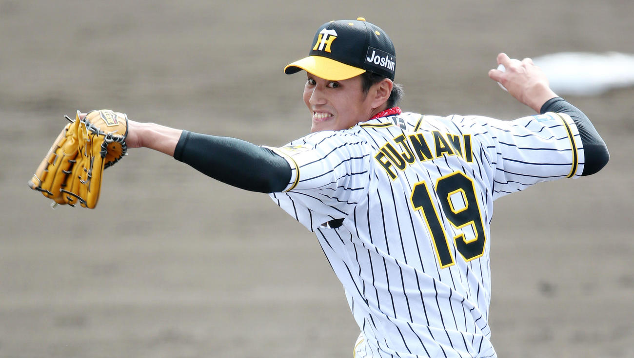 シート打撃で登板し好投する藤浪（撮影・上山淳一）