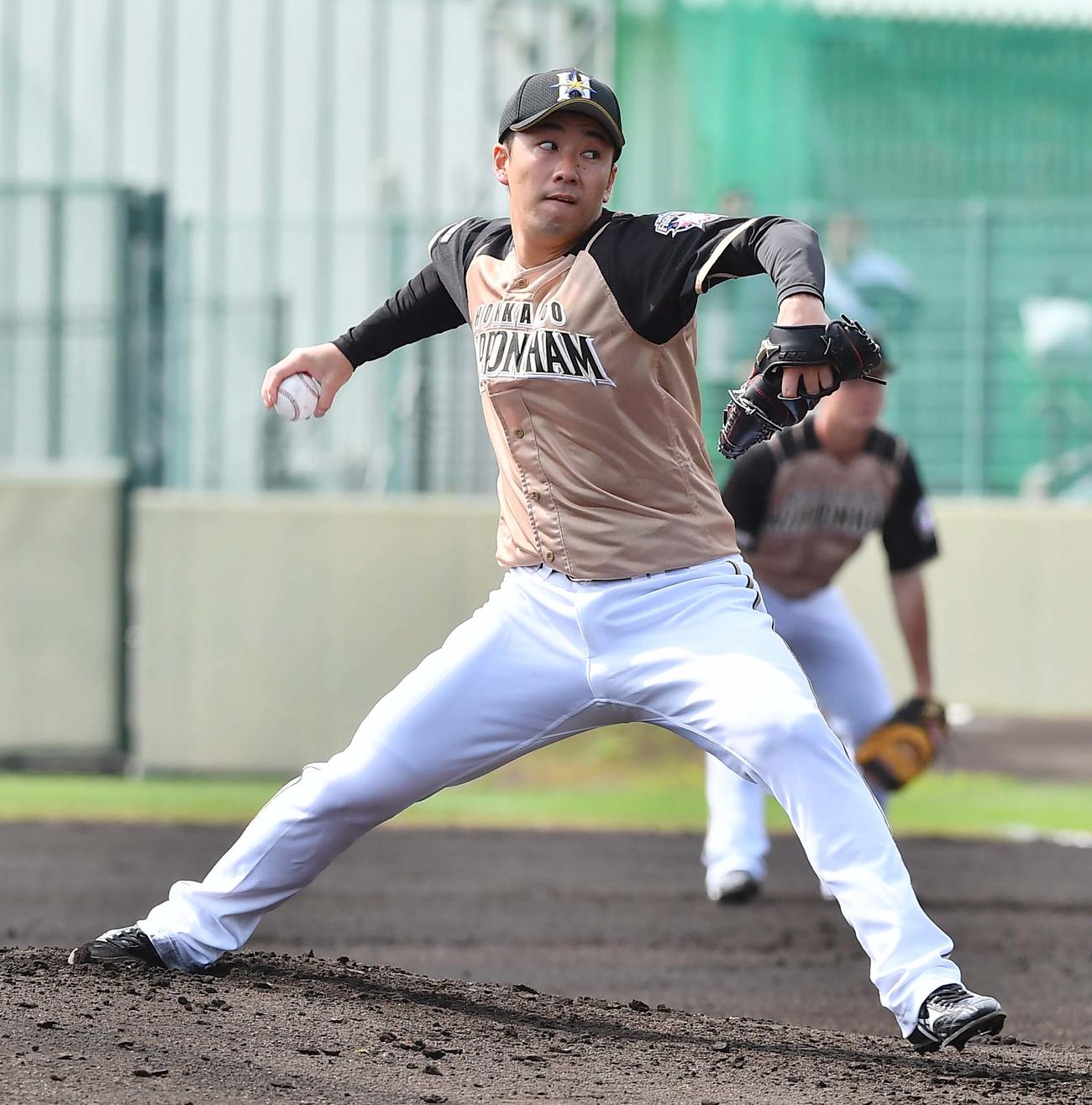 阪神対日本ハム練習試合　日本ハム先発の斎藤佑樹（撮影・上田博志）