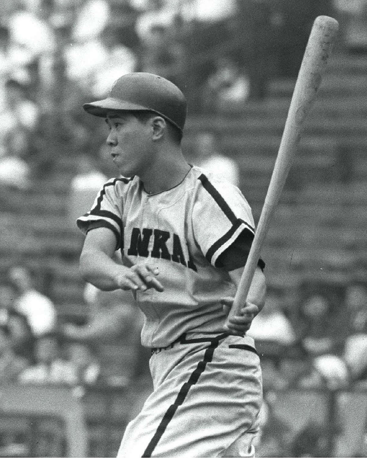 南海・野村克也氏の打撃フォーム（1959年撮影）