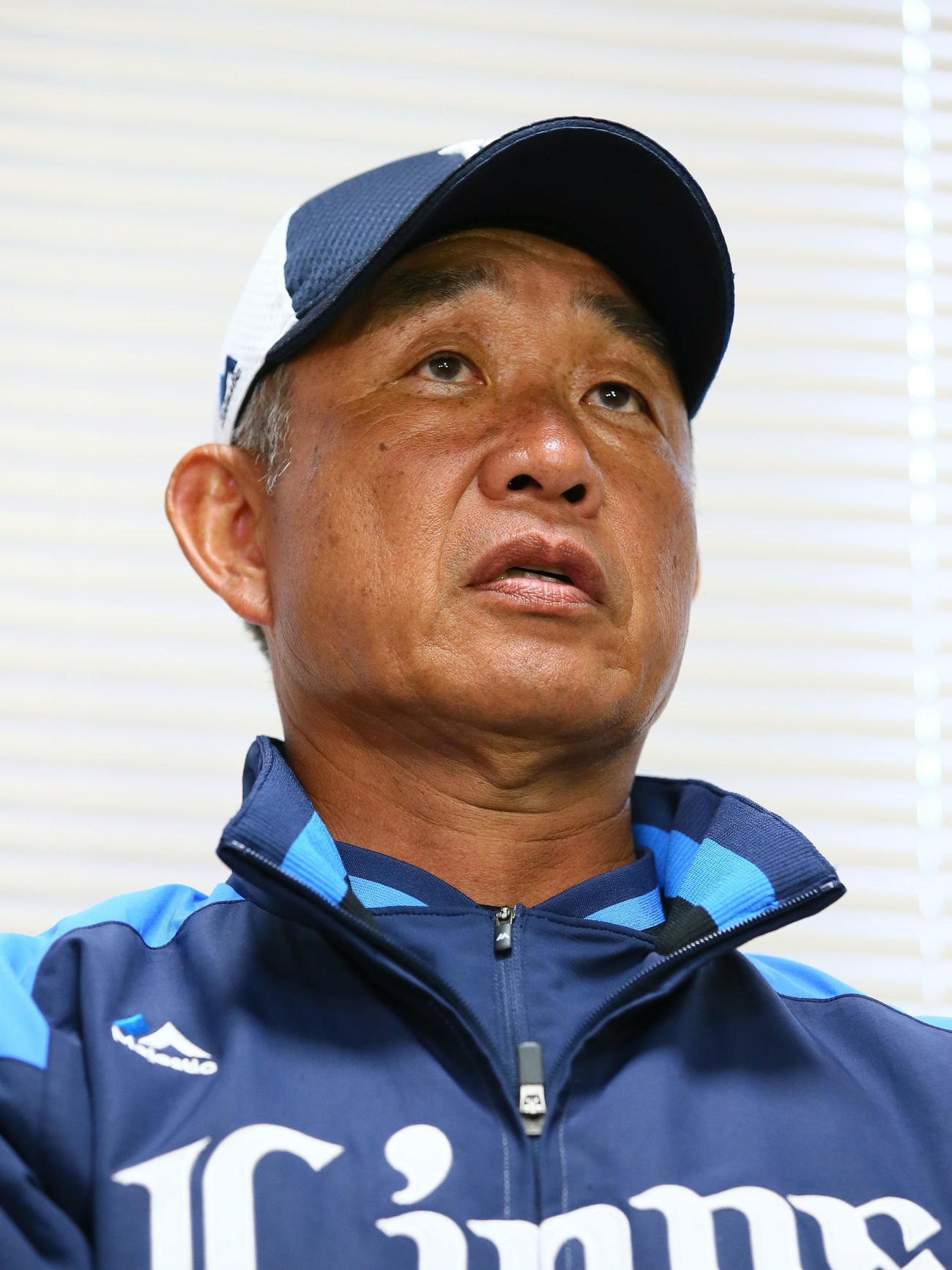 故・野村さんとの思い出を語る西武辻監督（撮影・足立雅史）
