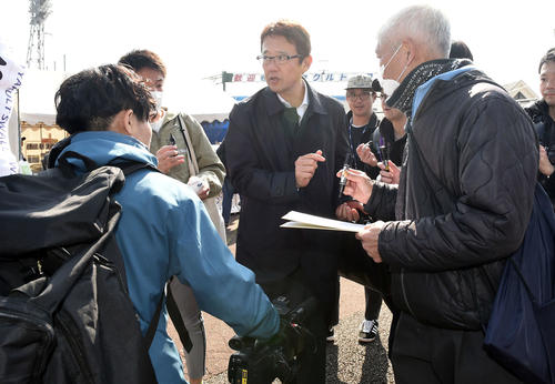 ヤクルトの2軍の視察に訪れた古田敦也氏（撮影・たえ見朱実）