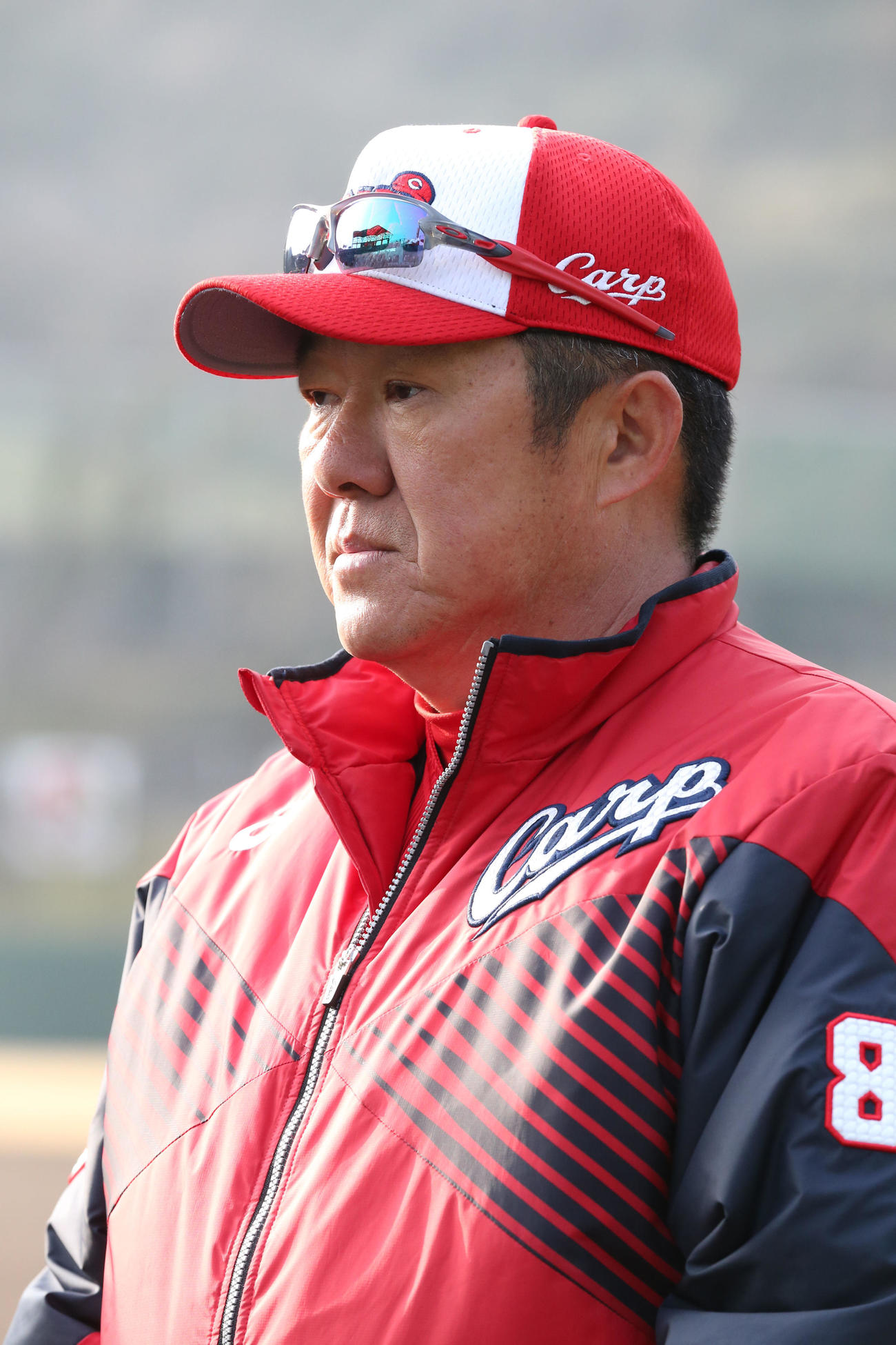 佐々岡真司監督（撮影・梅根麻紀）