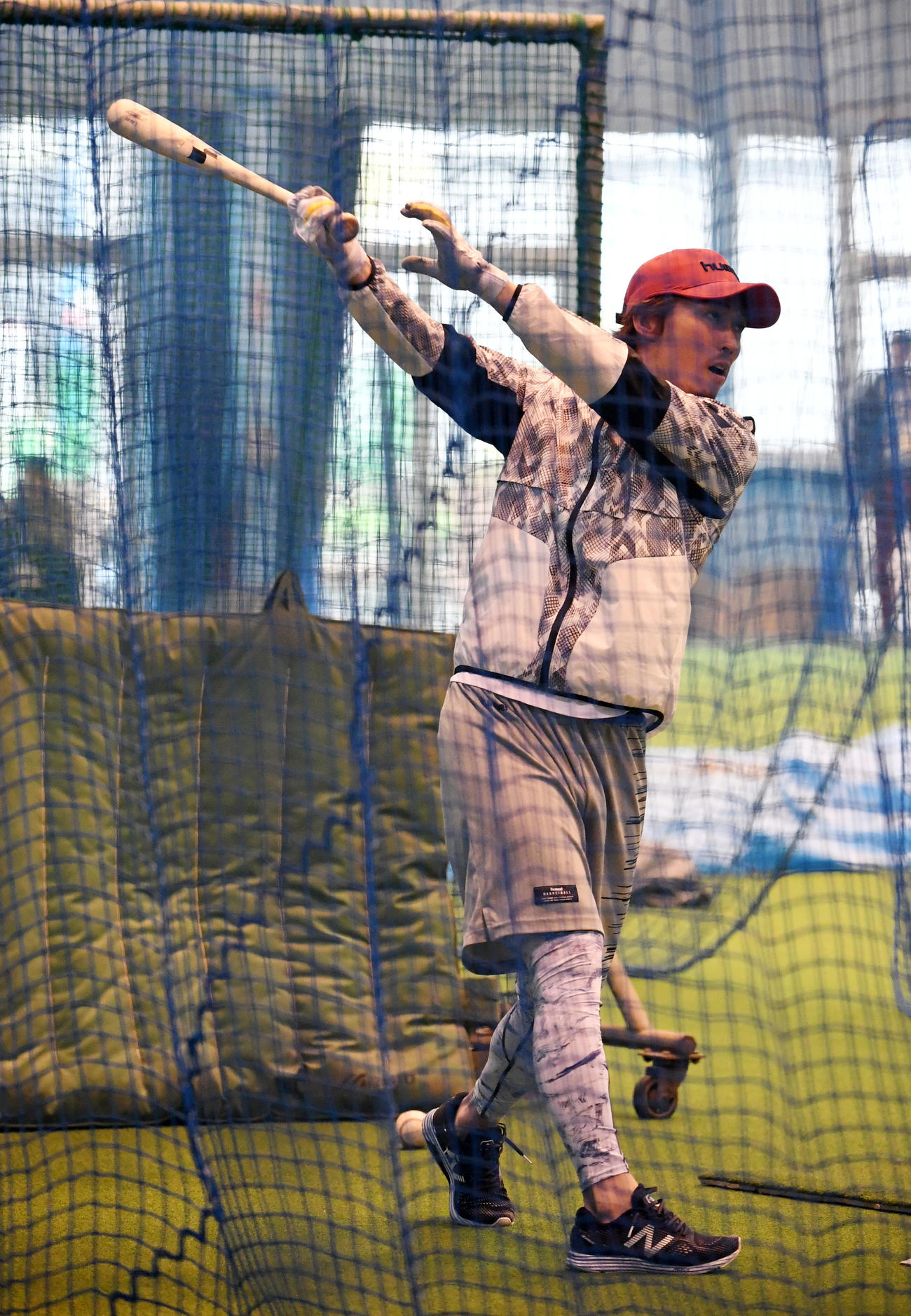 休日返上で打撃練習を行うオリックス後藤（撮影・前岡正明）