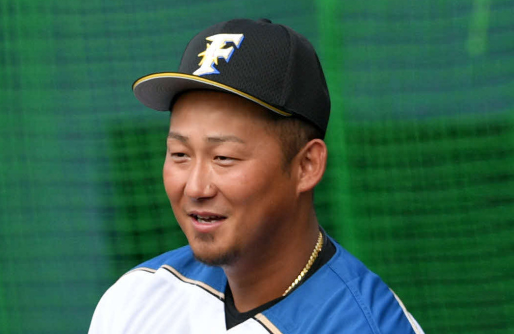 日本ハム中田翔（2020年2月13日撮影）