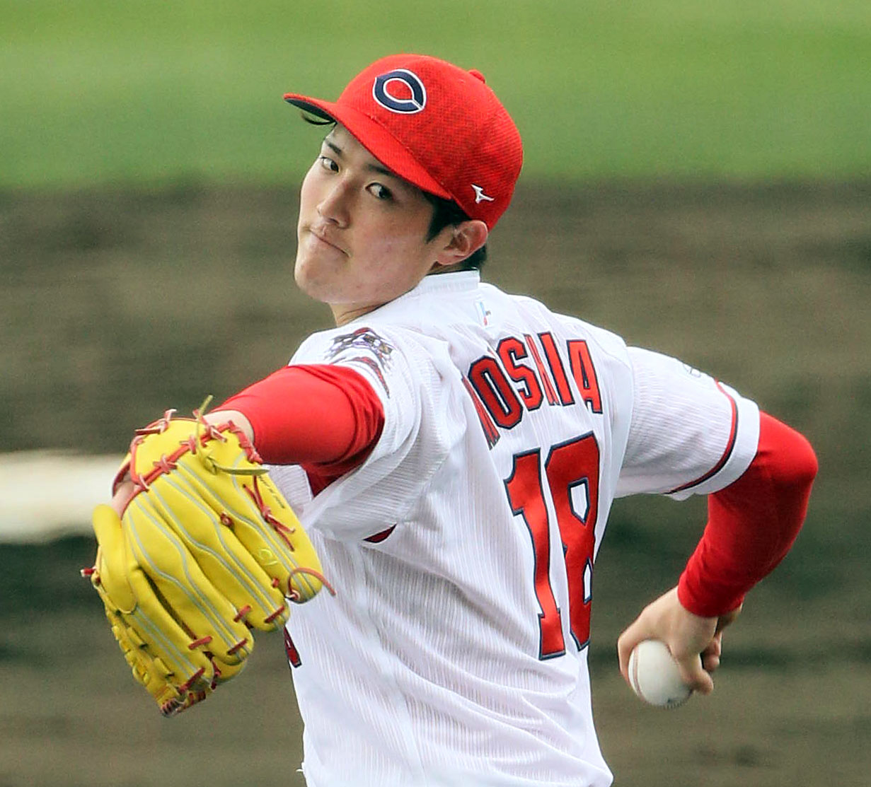 シート打撃に登板した森下（撮影・栗木一考）