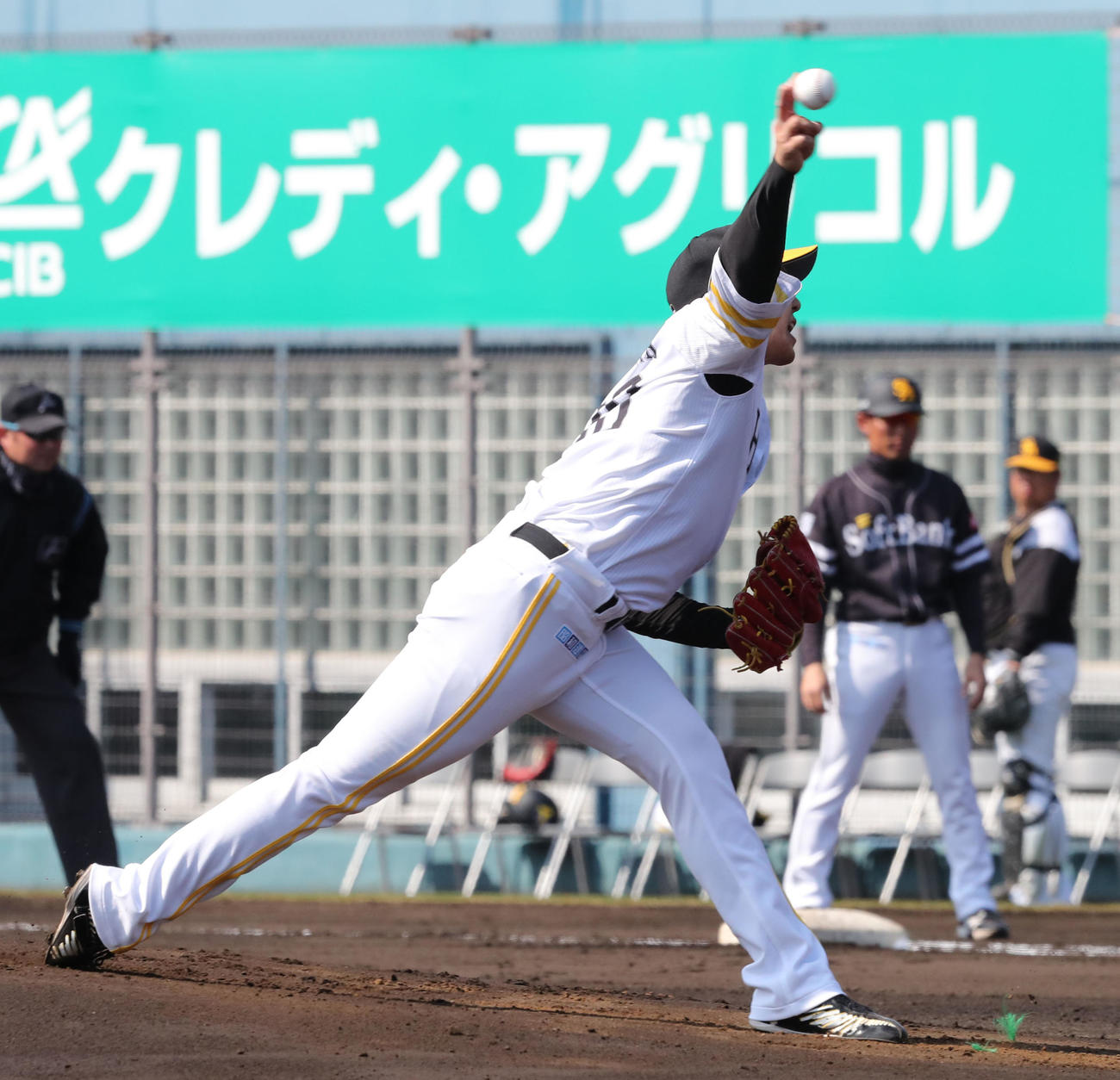 紅白戦に登板し好投した石川（撮影・梅根麻紀）
