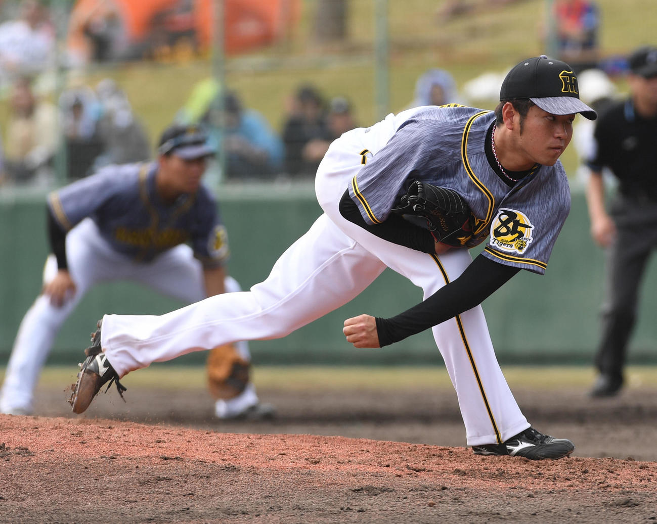 阪神2番手の高橋遥人（撮影・前岡正明）