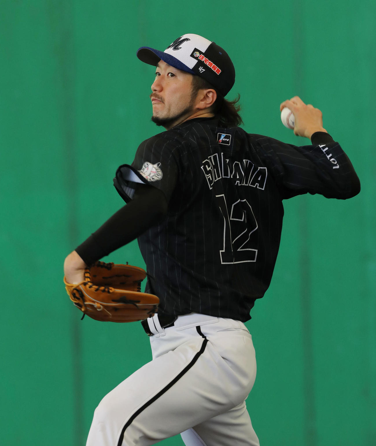 ロッテ石川歩（2020年2月4日撮影）