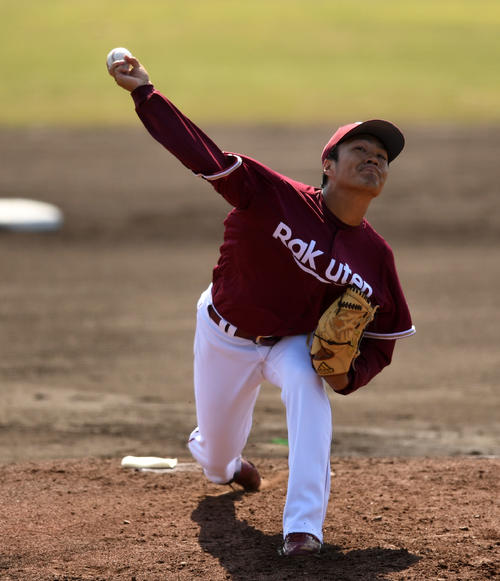 中日対楽天　力投する楽天先発の則本昂（撮影・横山健太）
