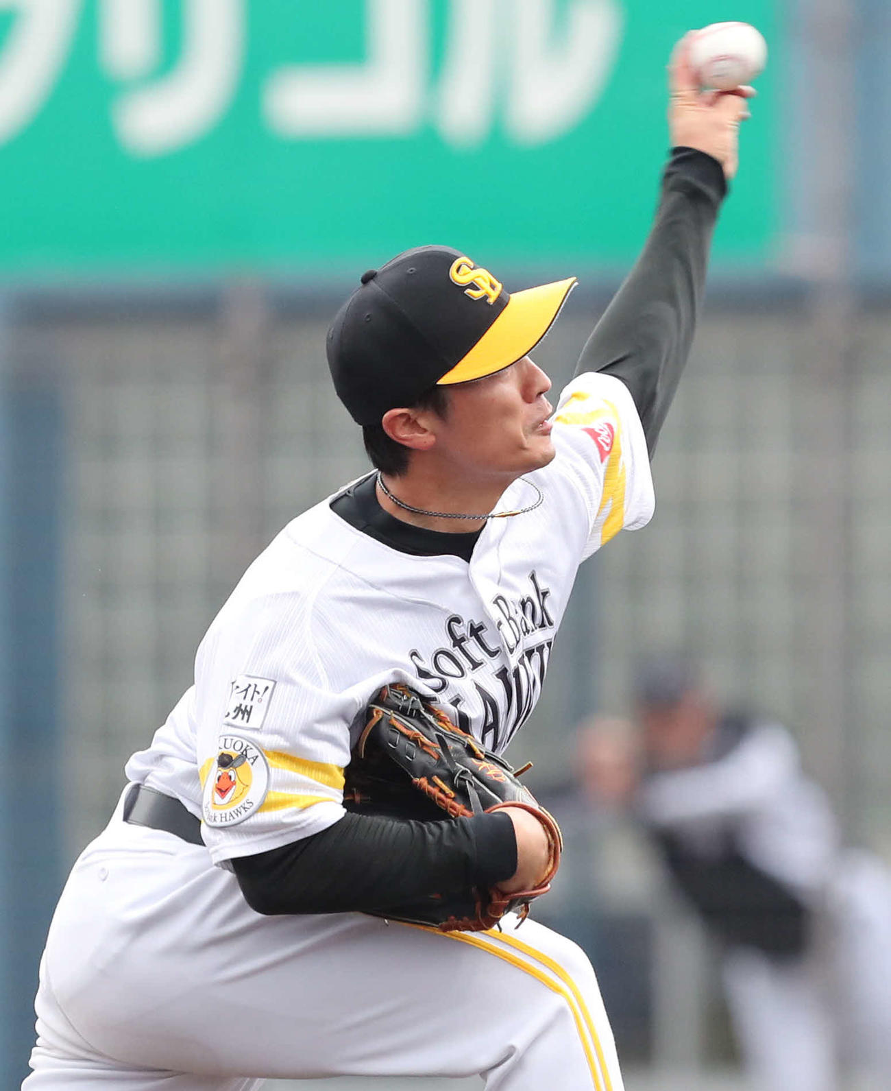 ロッテ戦に先発したソフトバンク和田は3回を無失点に抑える（撮影・梅根麻紀）