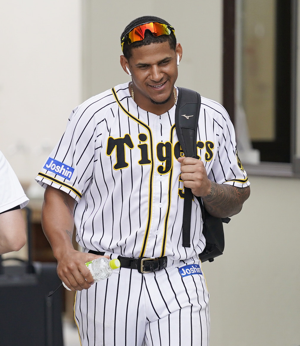 練習を終え引き揚げるマルテ（撮影・清水貴仁）