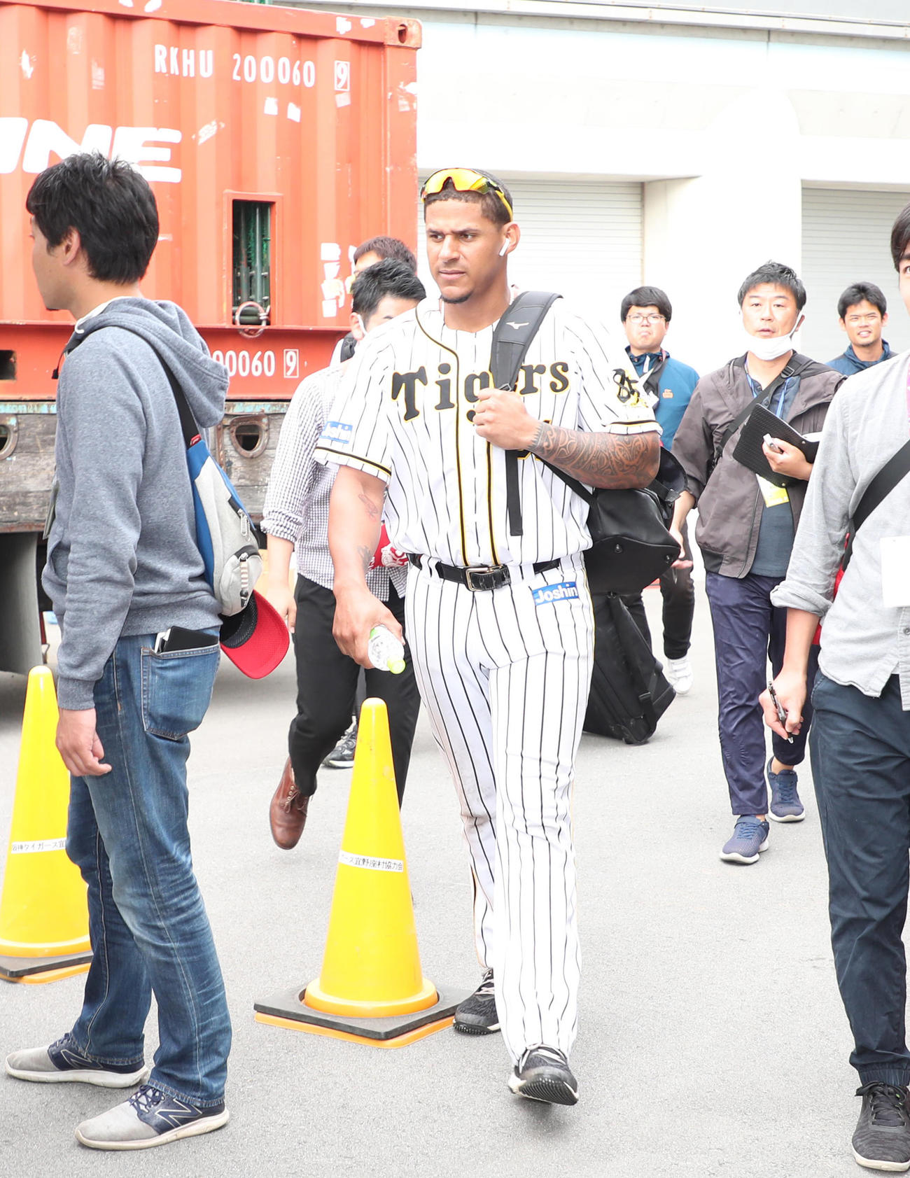 練習を終え引き揚げるマルテ（撮影・清水貴仁）