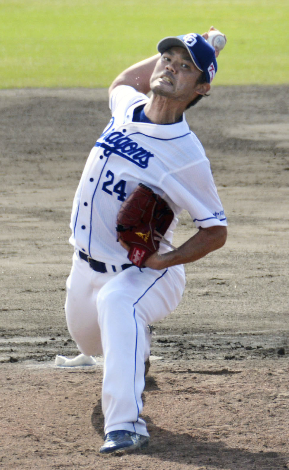 DeNAとの2軍の練習試合に登板し、2回無失点の中日福谷（共同）