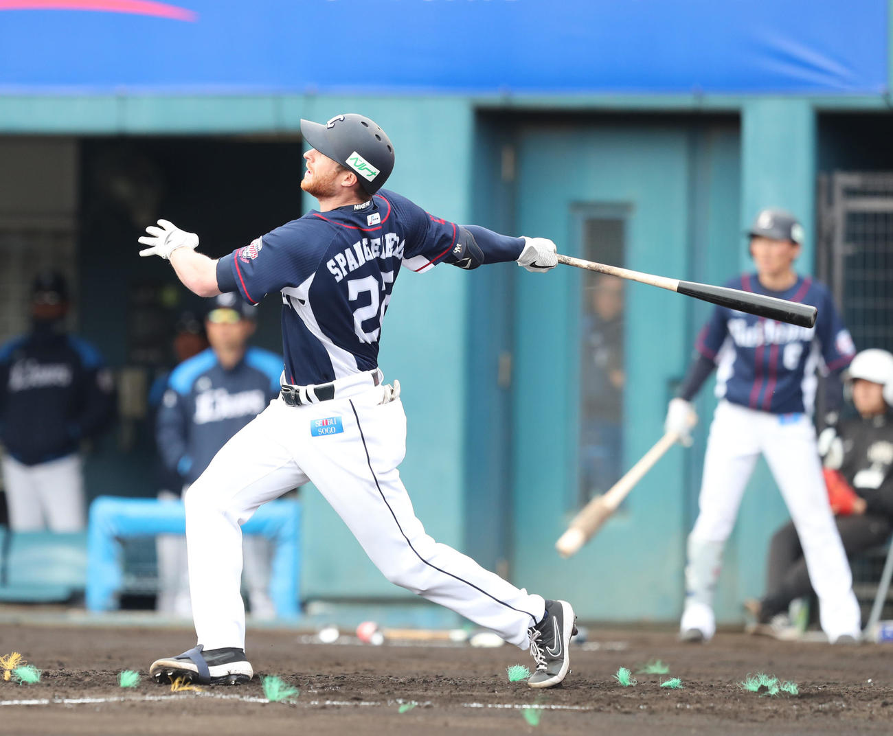 ソフトバンク対西武　3回表西武2死、スパンジェンバーグは右越えに同点本塁打を放つ（撮影・梅根麻紀）