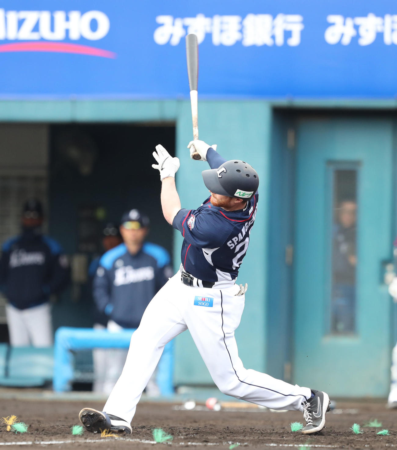 ソフトバンク対西武　3回表西武2死、スパンジェンバーグは右越えに同点本塁打を放つ（撮影・梅根麻紀）
