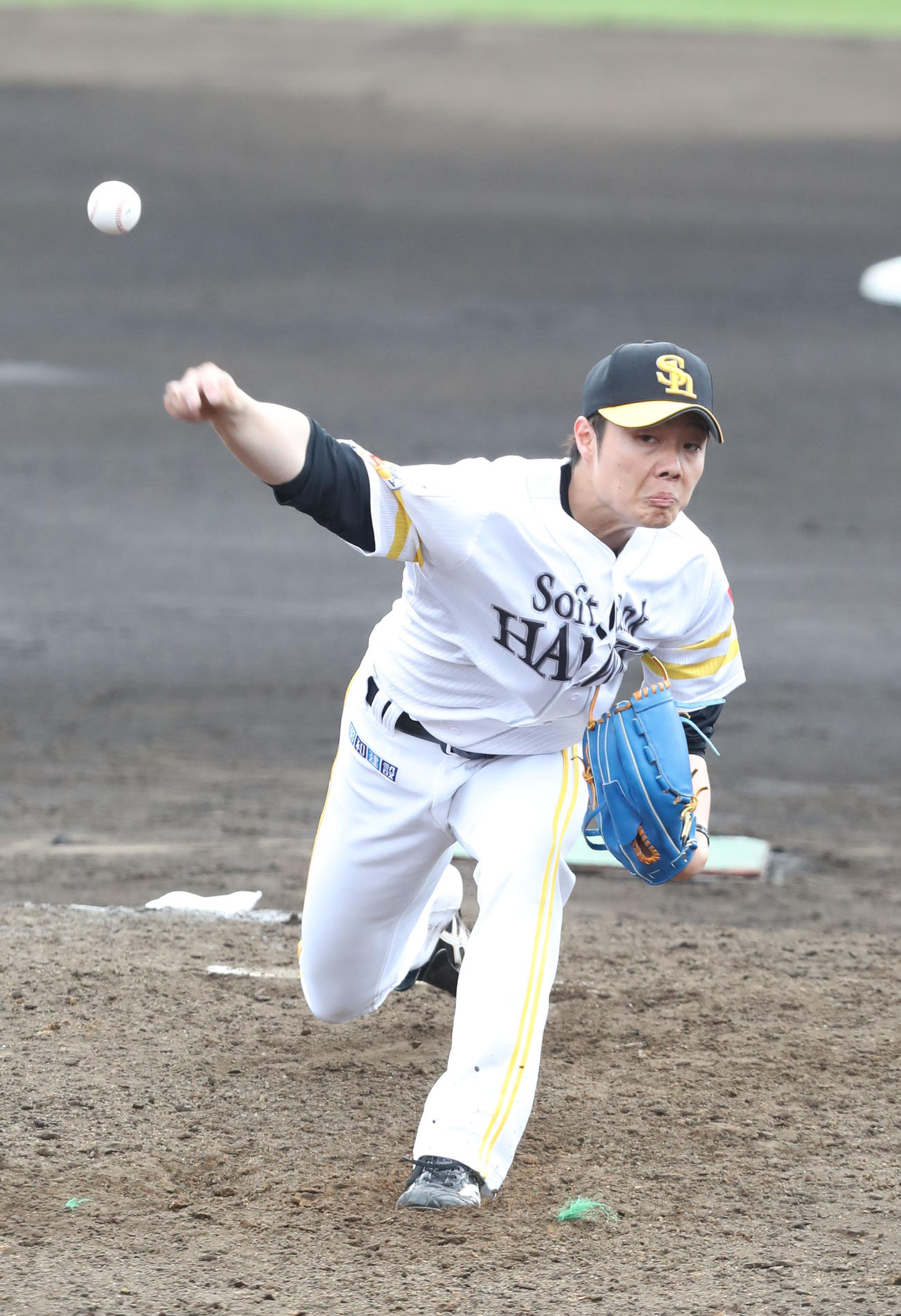 ソフトバンク対西武　2番手として登板した松本裕樹（撮影・梅根麻紀）