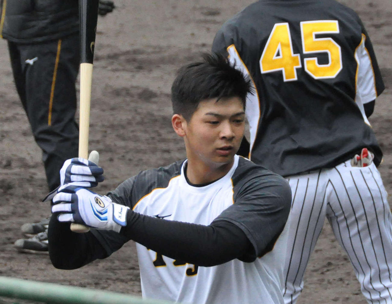 阪神ドラフト2位井上広大（2020年2月15日撮影）